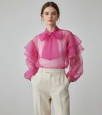 Bright Sheer Bow Top