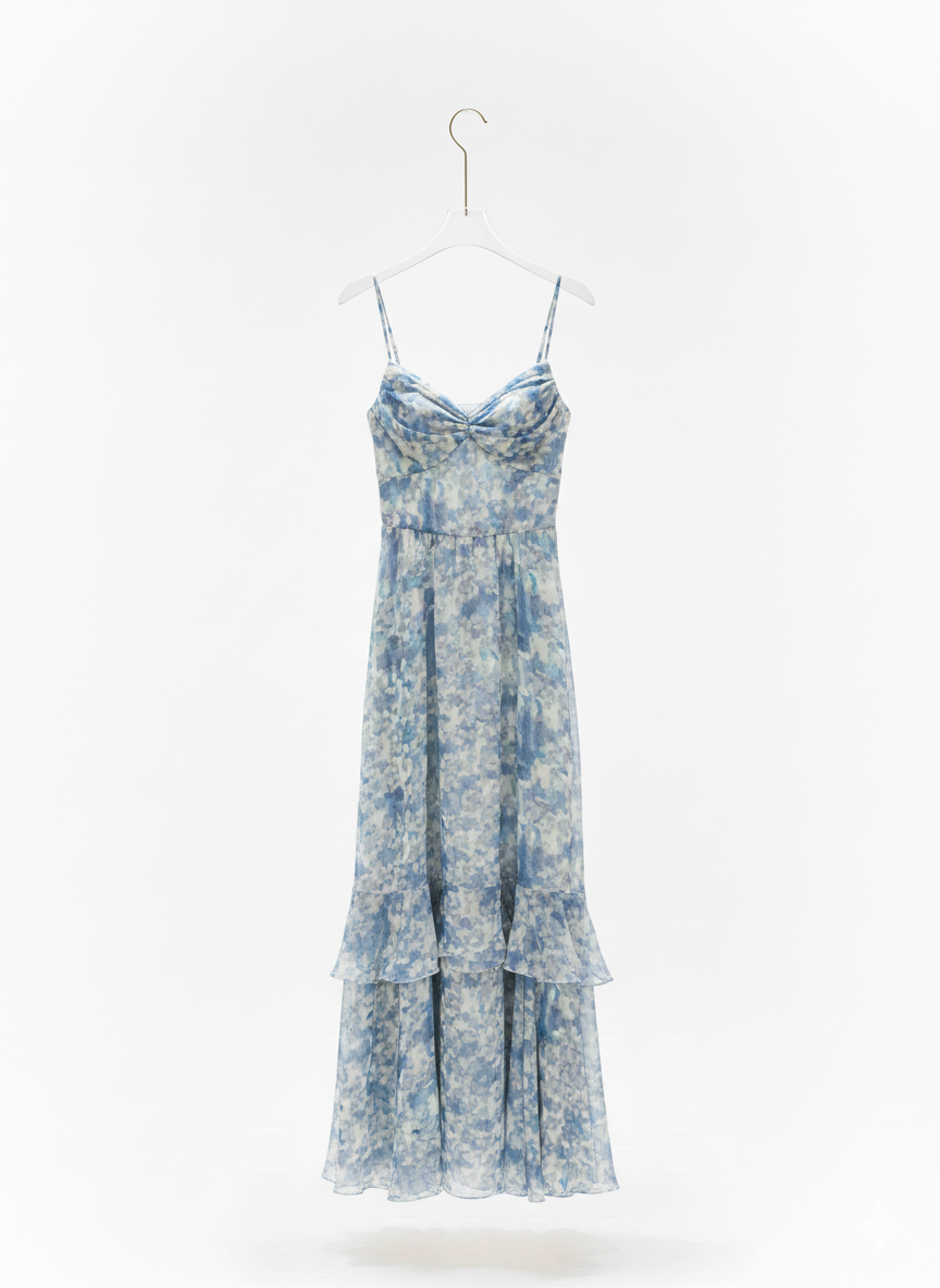 Floral Tiered Midi Dress