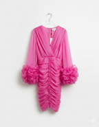 Elegant Mini Dress with Ruffle Cuffs