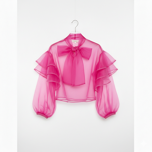 Bright Sheer Bow Top
