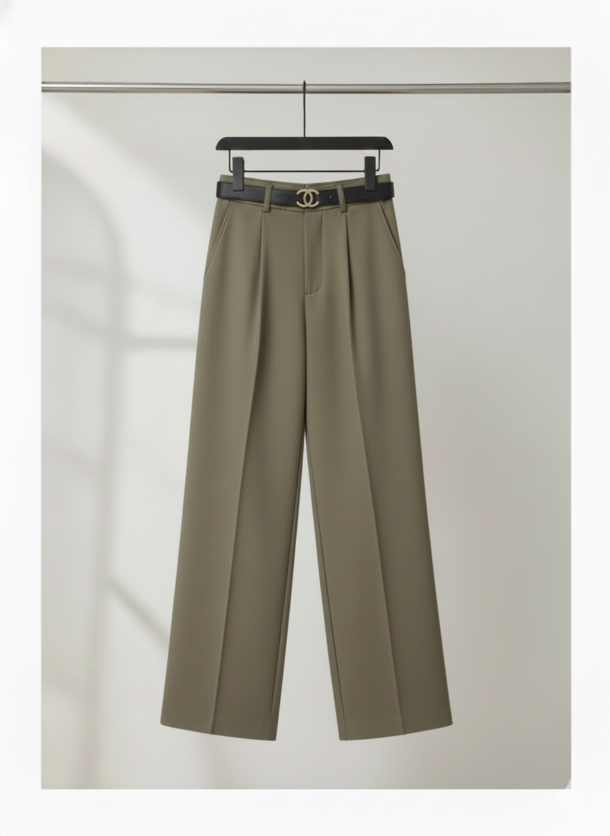 Sage Wide-Leg Trousers